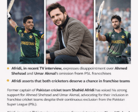 Shahid Afridi Supports Ahmed Shehzad and Umar Akmal for PSL 11 Selection