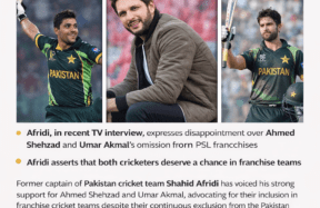 Shahid Afridi Supports Ahmed Shehzad and Umar Akmal for PSL 11 Selection