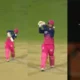 Vaibhav Suryavanshi plays a vintage Kohli esque shot off Kagiso Rabada for six during GT vs RR Quali 80x80