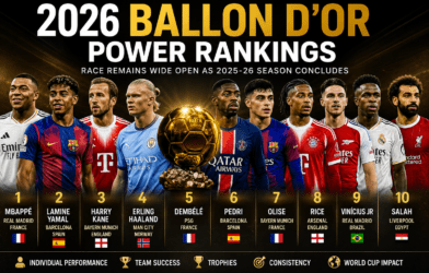 2026 Ballon d’Or Power Rankings: Race Remains Wide Open as 2025-26 Season Concludes