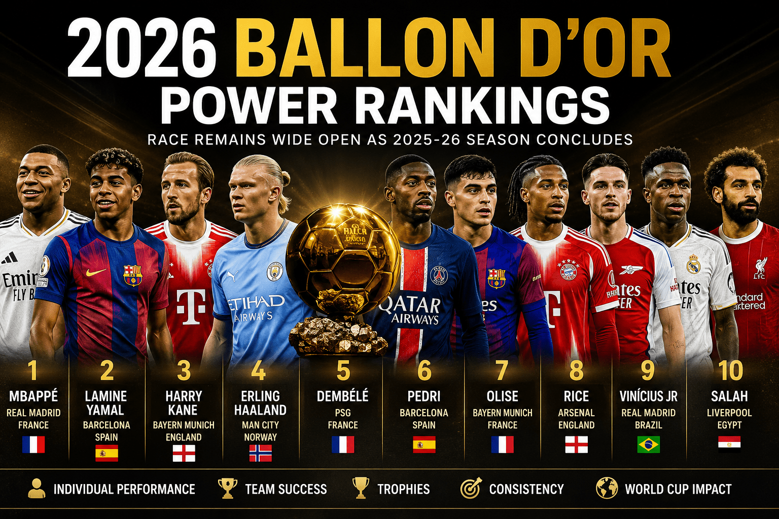 2026 Ballon d’Or Power Rankings: Race Remains Wide Open as 2025-26 Season Concludes