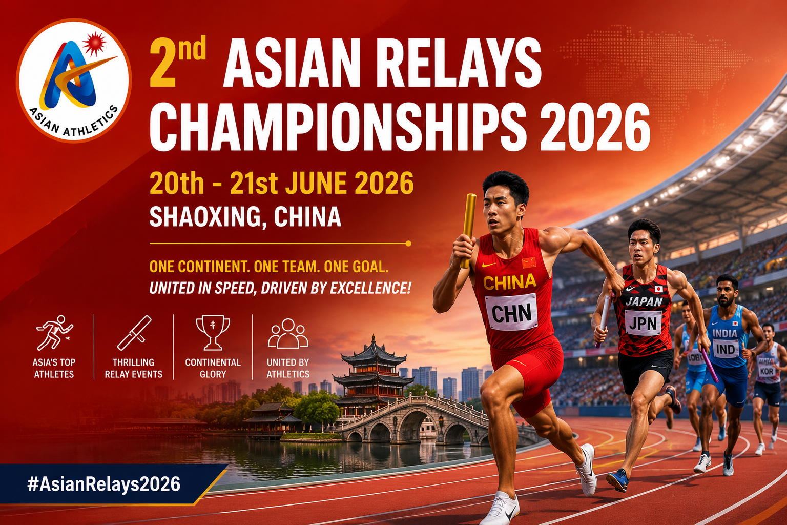 2nd Asian Relays Championships 2026 Set for Shaoxing, China