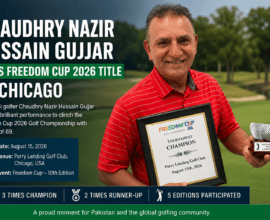 Chaudhry Nazir Hussain Gujjar, Freedom Cup 2026, Golf, Golf Championship, Pakistani Golfer, Pakistan Sports, Chicago Golf, Perry Landing Golf Club, Golf Tournament, Sports News, Pakistan Golf, Freedom Cup, Golf Champion, Chicago, 2026 Sports