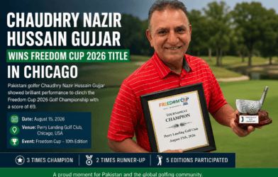 Chaudhry Nazir Hussain Gujjar, Freedom Cup 2026, Golf, Golf Championship, Pakistani Golfer, Pakistan Sports, Chicago Golf, Perry Landing Golf Club, Golf Tournament, Sports News, Pakistan Golf, Freedom Cup, Golf Champion, Chicago, 2026 Sports